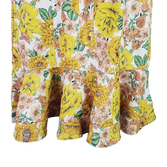 La' Ros Poppy Belted Peplum Mini Pocket Button-up Collared Dress, Sz S - Picture 11 of 12